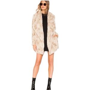 Faux Fur Oversized Collar Jacket in Oatmeal  by STEVE MADDEN JACK by BB Dakota